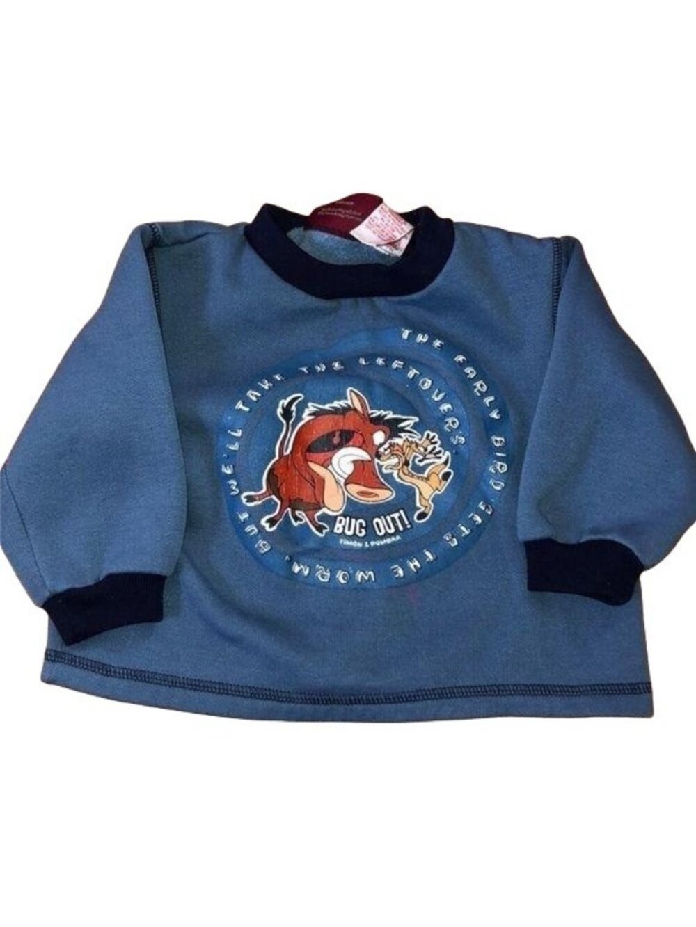 Disneys The Lion King Timon & Pumbaa Toddler Long Sleeve Shirt Sz 24M Blue